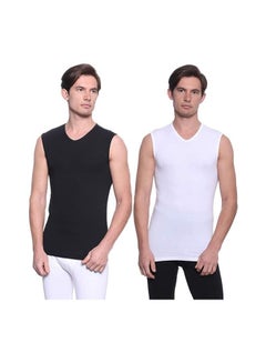 Buy Mens V-Neck Sleeveless Solid Muscle Tee Undershirt in Egypt