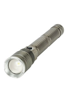 Buy Zoomable LED Flashlight- Laser High-Power LEDs, Perfect for Indoor and Outdoor Use, 10 Hours Continuous Working/ with Aluminum Alloy Housing, Type C Charging/ Black, Limited Lifetime Warranty in Saudi Arabia