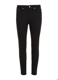 Buy Women's Skinny-Cut Denim Trousers, Black in UAE