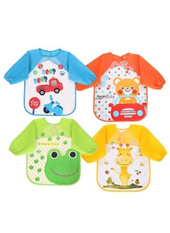 Buy Long Sleeve Baby Bibs for, 6-36 Months, Pack of 4 in Saudi Arabia