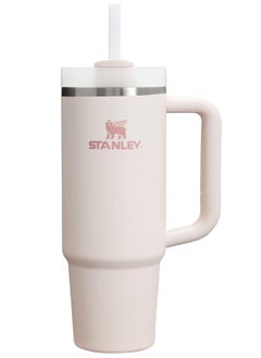 اشتري كوب Stanley Quencher H2.0 FlowState المصنوع من الفولاذ المقاوم للصدأ معزول بالفراغ مع غطاء وقشة للمياه والشاي المثلج أو القهوة والعصائر والمزيد، كوارتز وردي، 40 أونصة في الامارات