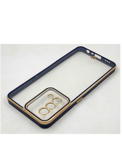 اشتري Oppo A74 Gold Camera Phone Case Soft & Full Protection - Blue في مصر
