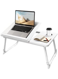 اشتري Laptop Desk for Bed or Couch, Lap Desk, Woking in Bed Desk, Home Office Desks, Breakfast Tray, Desk with Cup Holder, Watching Movies in Bed, Laptop Stand for Bed, Fordable Legs Desk في الامارات