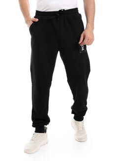 Buy Elastic Waist With Drawstring Comfy Black Pants in Egypt