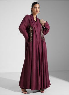 Buy Embellished Flared Sleeve Abaya in UAE