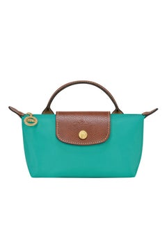 Buy Longchamp Women's Mini Makeup Bag, Handbag, Shoulder Bag Turquoise blue Classic in UAE