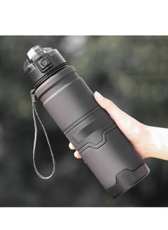 اشتري Water Bottle 1L Leak-Proof Drink Bottle BPA Free USA Tritan Material Gym Bottle with Protein Shaker Flip Top Lid & Removable Strainer for Fitness Cycling Gym Camping Outdoor Sports في الامارات