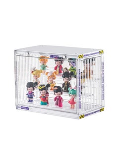 اشتري Acrylic Display Case Stand for Figures Unique Design 3 Tier Display Box for Collectibles Stackable Dustproof Clear Display Stand for Pop Mart Action Figures（clear） في الامارات