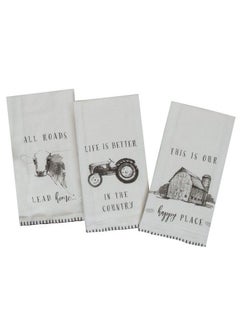 اشتري Designs Farmers Market Assorted Set Flour Sack Towels Set Of 3 في السعودية