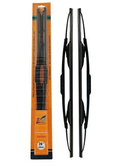 Buy Car Wiper Blades 24" 600mm Professional Grade 2 Pcs Set Universal Car Wiper Blades in Saudi Arabia