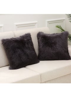 Buy Cozy soft Faux Fur Throw Pillow For Sofa, Bed and Home Décor in UAE