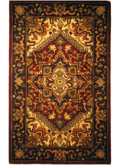 Buy SAFAVIEH Heritage Collection Accent Rug - 3' x 5', Red, Handmade Traditional Oriental Wool, Ideal for High Traffic Areas in Entryway, Living Room, Bedroom (HG625A) in UAE