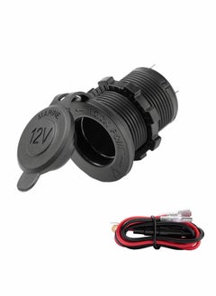 اشتري Universal 12V/24V Car Cigarette Lighter Socket, for Car Marine Motorcycle ATV RV and More, Car Interior Accessories with Waterproof Receptacle في الامارات