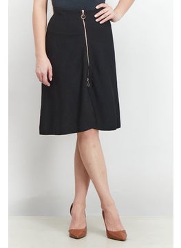 اشتري Women Pull,On Ribbed Mini Skirt, Black في الامارات