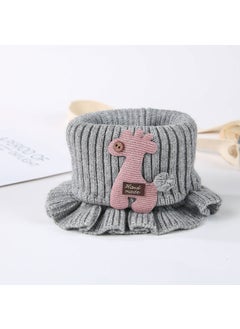 Buy Kids Knitted Scarf Winter Warm NeckwearGrey Grey in Saudi Arabia