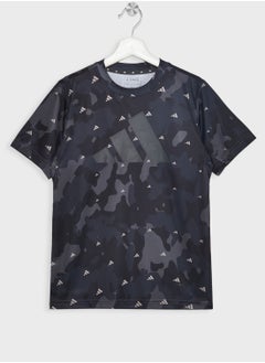 اشتري Train Essentials Seasonal Aeroready Allover Print Regular-Fit T-Shirt في الامارات