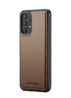 Buy CaseMe Phone Case Compatible with Samsung Galaxy A13 4G Luxury PU Leather Back Cover Cover Compatible with Samsung Galaxy A13 4G - Brown in Egypt