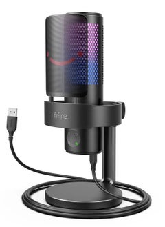 Buy A9 AMPLIGAME RGB Omnidirectional Condenser Microphone with Built-In Volume Controls and Pick Up Pattern Switch for Voice Recording, Streaming, and Broadcast in Egypt