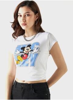 اشتري Mickey Mouse Print T-Shirt في الامارات