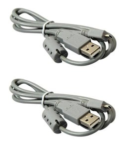 اشتري مجموعه من 2 كابل بيانات USB صغير 5Pin إلى USB 2.0 ذكر للقرص الصلب والكاميرا ووحدة تحكم بلايستيشن 3 والهاتف بطول 10 متر في السعودية