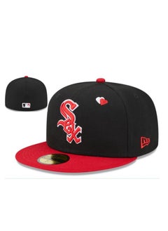 Buy NEW YORK 3D Embroidered Fitted Baseball Team Cap with Closed Back for Sun Protection in Saudi Arabia