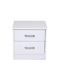 Buy Astoria Night Stand Multifunctional Bedside Table Space Saving Nightstand End Table Storage Modern Design Furnitures for Bedroom - White in UAE