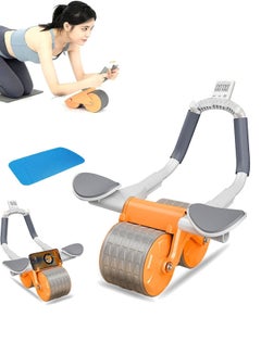 Buy Abs Exercise Wheel Roller,Abdominal Exercise Roller Wheel,Abdominal wheel roller with Timer and Knee Mat Core Exercise Equipment, for Men Women in UAE