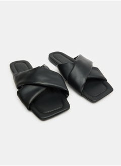 Buy Wide Cross Strap Slippers in Egypt