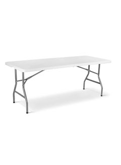 Buy Heavy Duty Foldable Table Ideal For Crafts, Outdoor Events, Picnic Table, BBQ Party, Camping Table, Convenient to Carry With Handle, Lightweight, Portable Table 180X74X74CM Folding Table in UAE