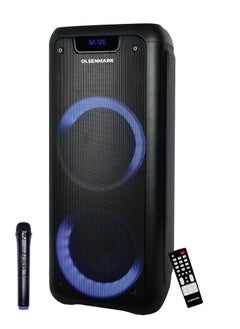 Buy Rechargeable Party Speaker, 2*6.5 Inch 12000W PMPO USB TF BT Remote LED Display in UAE