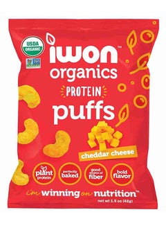 Buy Iwon Organics Protein Puffs Cheddar Cheese 42g in UAE