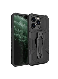اشتري iPhone 14 Pro Max Case, Shockproof Hybrid Armor Heavy Duty Cover Case for iPhone 14 Pro Max 6.7" Black في الامارات