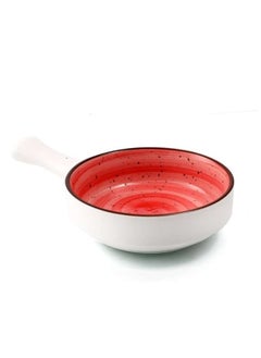 Buy Color Glaze Porcelain Serving Pan,Red in UAE