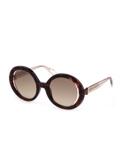 Buy Women's Round Shape  Acetate Sunglasses SJC028 5109JC - Lens Size: 51 Mm - Shiny Red Havana in Saudi Arabia