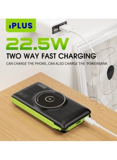 Buy iPLUS iP-B102 Fast Charging Power bank  Wireless Charging 20000mAh 15W 22.5W QC3.0 With Inbuilt Charging Cable 50% Charge in 30 Mins in Saudi Arabia