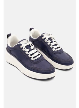 Buy Women Lace Up Casual Shoes, Navy Blue in Saudi Arabia