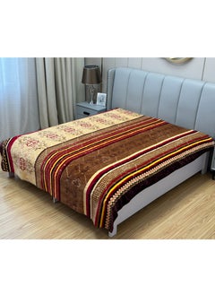 Buy Single Ply Premium Cloudy Blanket 2 Side Separate Design 100% Polyester SPUN YARN Obtained from Virgin Polyester Which is Suitable for winter and Rainy Season 220X240CM 11LBS in UAE