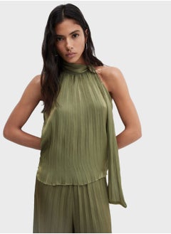 اشتري Halter Neck Pleated Top في الامارات