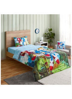 Buy Sonic the Hedgehog 2-Piece Twin Comforter and Pillowcase Set 160x220 cm in Saudi Arabia