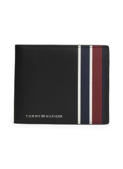 Buy Men's Corporate Card And Coin Leather Wallet, Black - Leather in Saudi Arabia