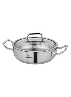 Buy Sofram Turkish Stainless Steel 18/10 Low Cooking Pot 16cm in Saudi Arabia