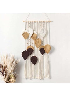 Buy Macrame feather Wall Hanging Boho Leaves Macrame Tapestry Wall Decor Handmade 80,01 x 39,88 in Egypt