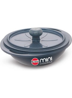 اشتري Aluminium 0.75 liter Mini Casserole with Lid Round Series Die-Cast Pan for Cooking Reheating Serving and Storing Grey Mcrg75 في الامارات