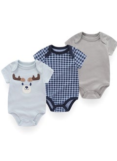 Buy Pure Cotton Three-Piece Newborn Onesie in UAE