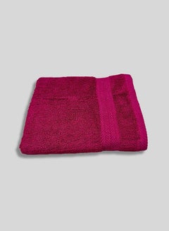 Buy Hand towel size 50×100 cotton weight 250 grams red color in Saudi Arabia