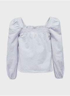 Buy Puff Sleeve Square Neck Top in Saudi Arabia