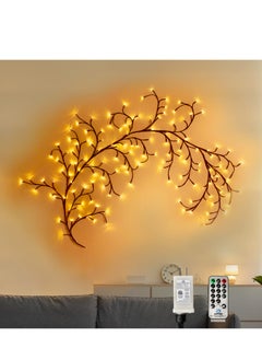 Buy Lighted Willow Vines Lights for Home Decor 7.6Ft  Swags Decoration Indoor Walls Decor Artificial Plants Tree Branches 144 LEDs Willow Vine Lights for Walls Bedroom Living Room Decor in Saudi Arabia