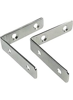 Buy Zinc Plated Heavy Duty 20Mm Gi Angle Bracket L Shaped Angle Brackets Shelf Support For Fixing Wood Furniture Shelves Cabinet Bed And More 4Inch in UAE