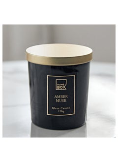 Buy Rabia Amber Musk Jar Candle with Lid 170 g in Saudi Arabia