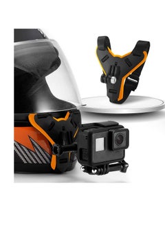 Buy Motorcycle Helmet Chin Strap Mount for GoPro Hero 9 8 7 6 5 Black Session 4, Hero 3 DJI Osmo Action Insta 360 ONER AKASO Campark YI and More Orange in UAE